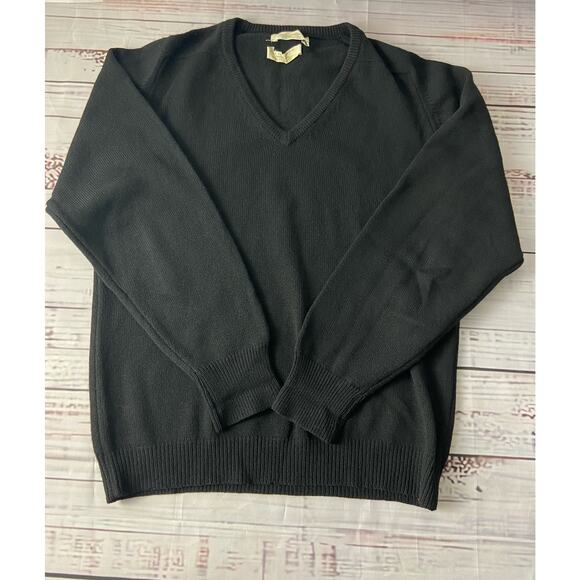 bernhard altmann Other - Vintage Bernard Altmann V Neck Lambswool Sweater Men 42 US M/L Black Scotland